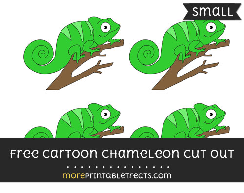 Free Cartoon Chameleon Cut Out - Small Size Printable