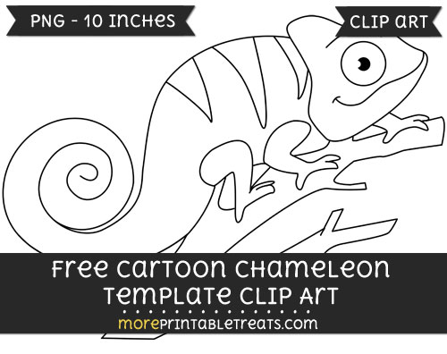Free Cartoon Chameleon Template - Clipart