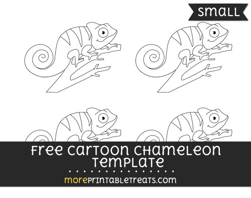 Free Cartoon Chameleon Template - Small
