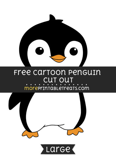 Free Cartoon Penguin Cut Out - Large size printable