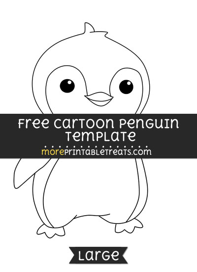 Free Cartoon Penguin Template - Large