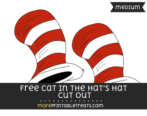 Free Cat In The Hats Hat Cut Out - Medium Size Printable