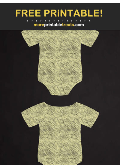 Free Printable Chalk Baby Onesie Cut Out