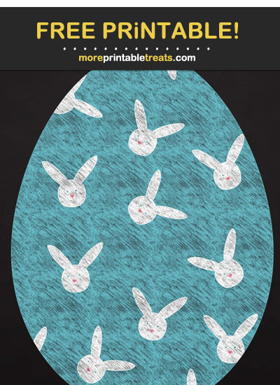 Free Printable Chalk-Style Easter Egg Cut Out