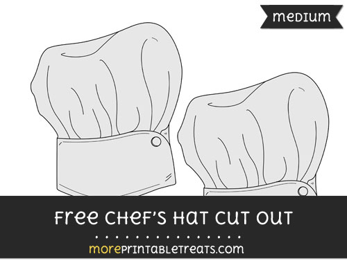 Free Chefs Hat Cut Out - Medium Size Printable