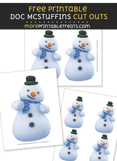 Free Chilly the Snowman Cut Outs - Printable - Doc McStuffins