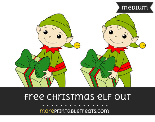 Free Christmas Elf Cut Out - Medium Size Printable