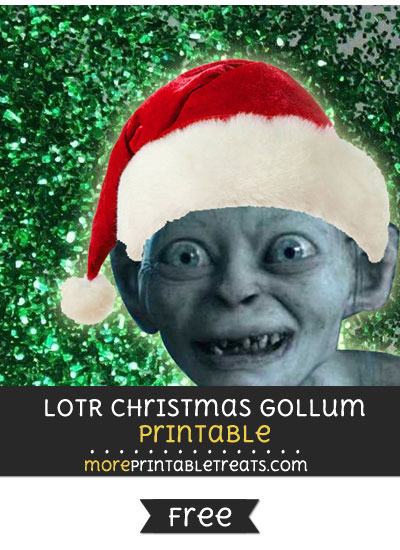 Lord of the Rings Christmas Gollum Printable Merry Christmas My Precious