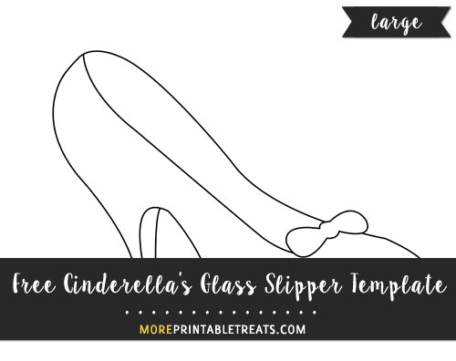 Free Cinderella's Glass Slipper Template - Large