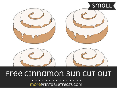Free Cinnamon Bun Cut Out - Small Size Printable