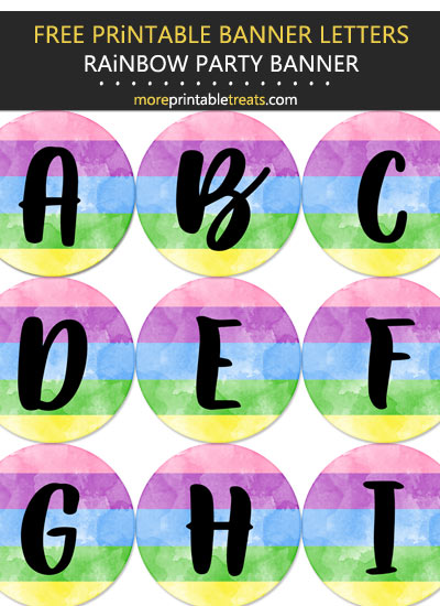 Free Printable Rainbow Birthday Party Bunting Set