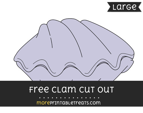 Free Clam Cut Out - Large size printable