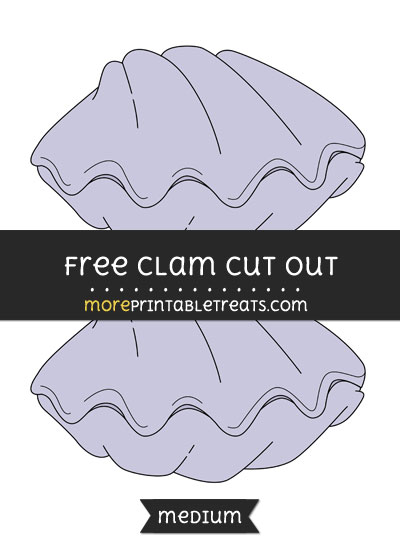 Free Clam Cut Out - Medium Size Printable