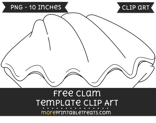 Free Clam Template - Clipart