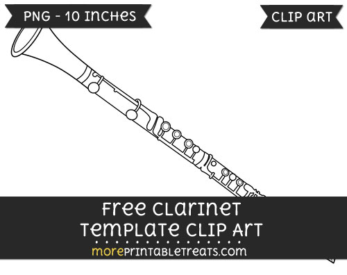 Free Clarinet Template - Clipart