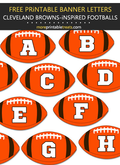 Free Printable Cleveland Browns-Inspired Football Alphabet