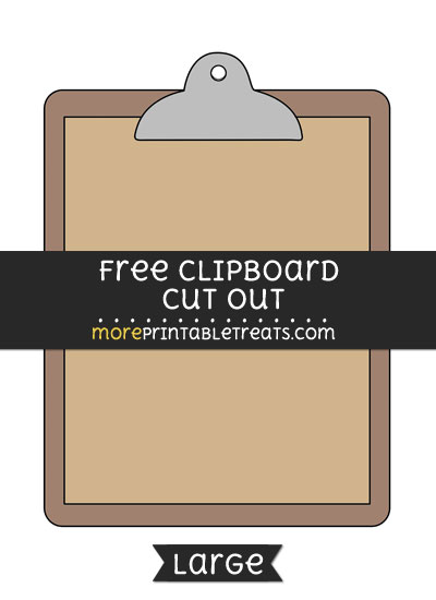 Free Clipboard Cut Out - Large size printable
