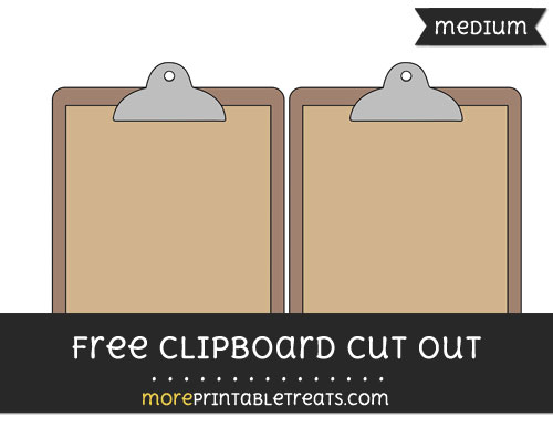 Free Clipboard Cut Out - Medium Size Printable
