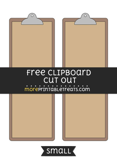 Free Clipboard Cut Out - Small Size Printable