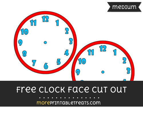 Free Clock Face Cut Out - Medium Size Printable