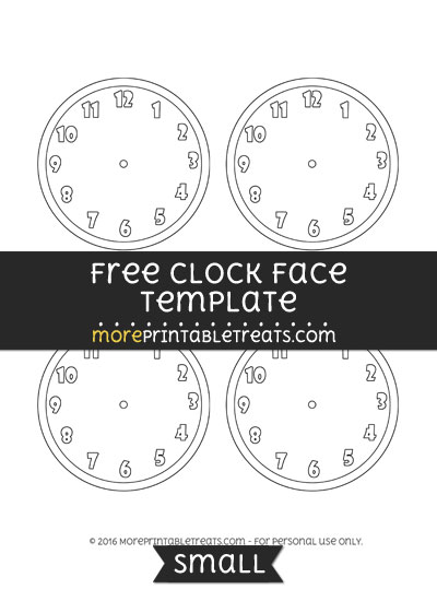 Clock Face Template Small