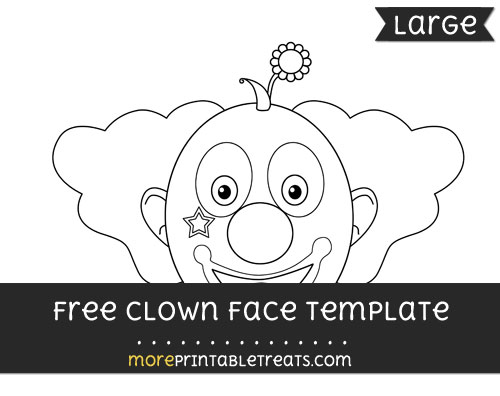 Free Clown Face Template - Large