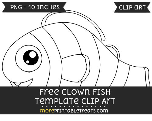 Free Clown Fish Template - Clipart