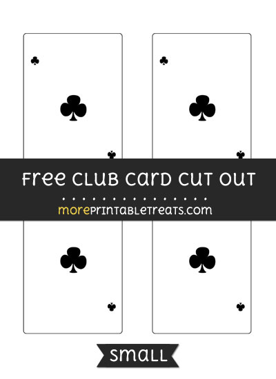 Free Club Card Cut Out - Small Size Printable