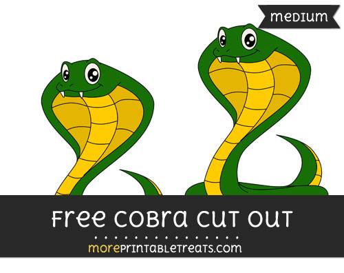 Free Cobra Cut Out - Medium Size Printable