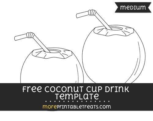 Free Coconut Cup Drink Template - Medium