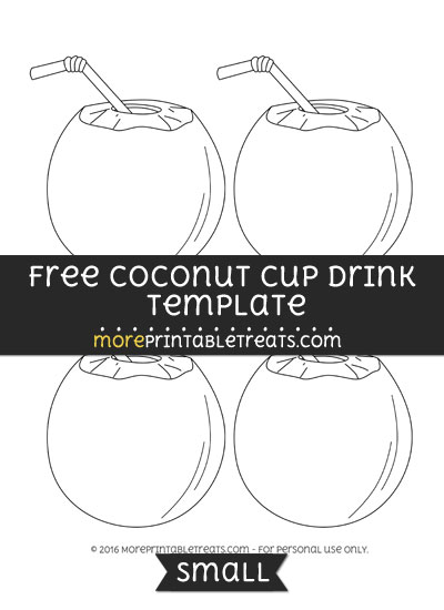 Free Coconut Cup Drink Template - Small