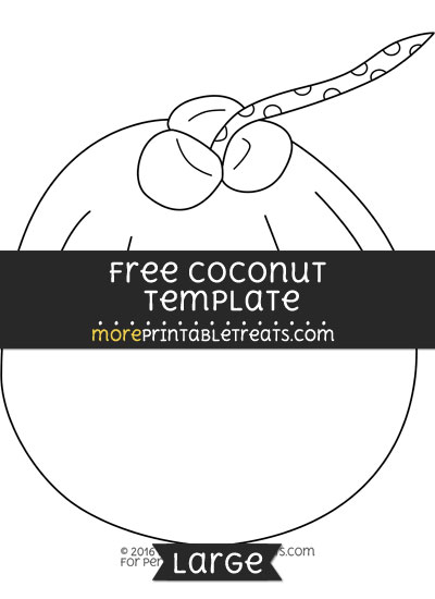 Free Coconut Template - Large