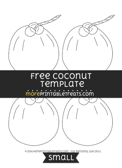Free Coconut Template - Small