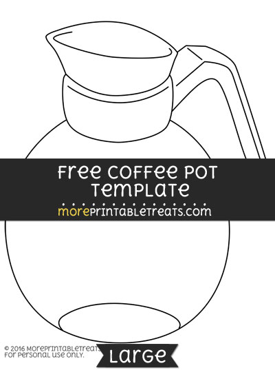 Free Coffee Pot Template - Large