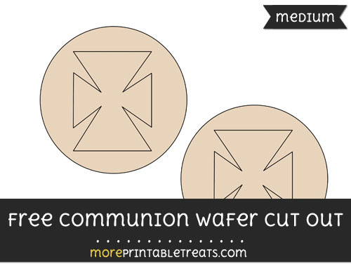 Free Communion Wafer Cut Out - Medium Size Printable