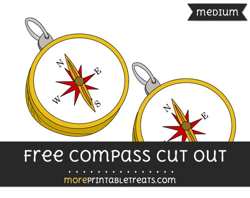 Free Compass Cut Out - Medium Size Printable