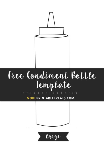 Free Condiment Bottle Template - Large