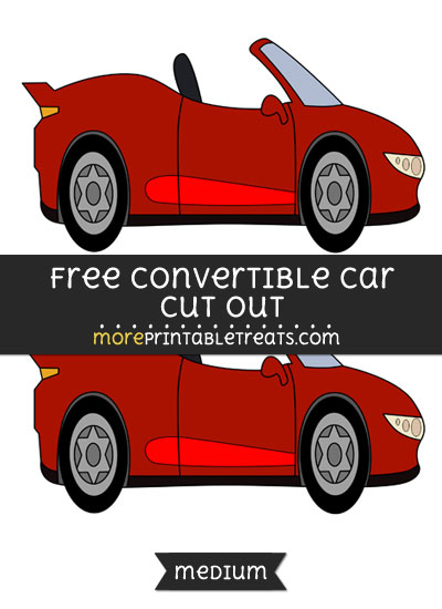 Free Convertible Car Cut Out - Medium Size Printable