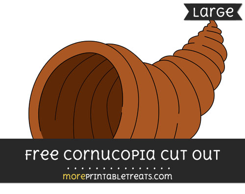 Free Cornucopia Cut Out - Large size printable