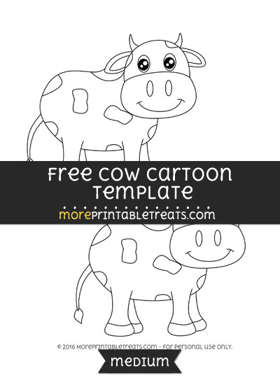 Free Cow Cartoon Template - Medium