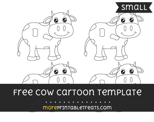 Free Cow Cartoon Template - Small
