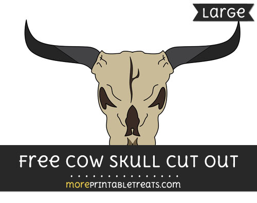 Free Cow Skull Cut Out - Large size printable