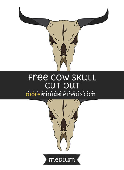 Free Cow Skull Cut Out - Medium Size Printable