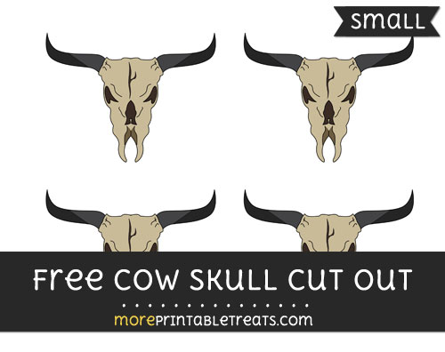 Free Cow Skull Cut Out - Small Size Printable