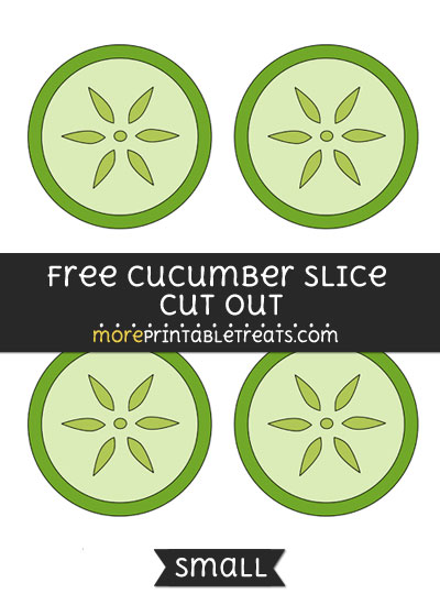 Free Cucumber Slice Cut Out - Small Size Printable
