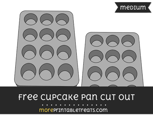Free Cupcake Pan Cut Out - Medium Size Printable