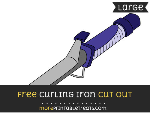 Free Curling Iron Cut Out - Large size printable