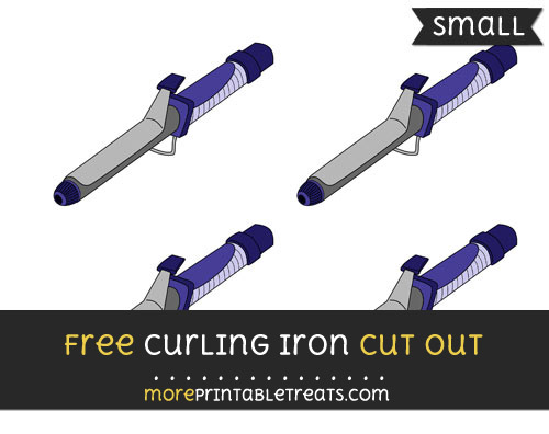 Free Curling Iron Cut Out - Small Size Printable