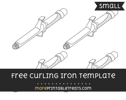 Free Curling Iron Template - Small