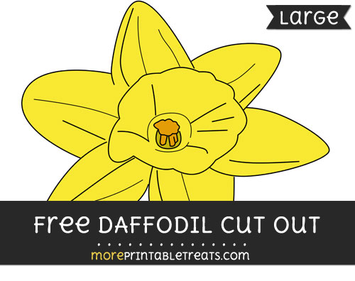 Free Daffodil Cut Out - Large size printable